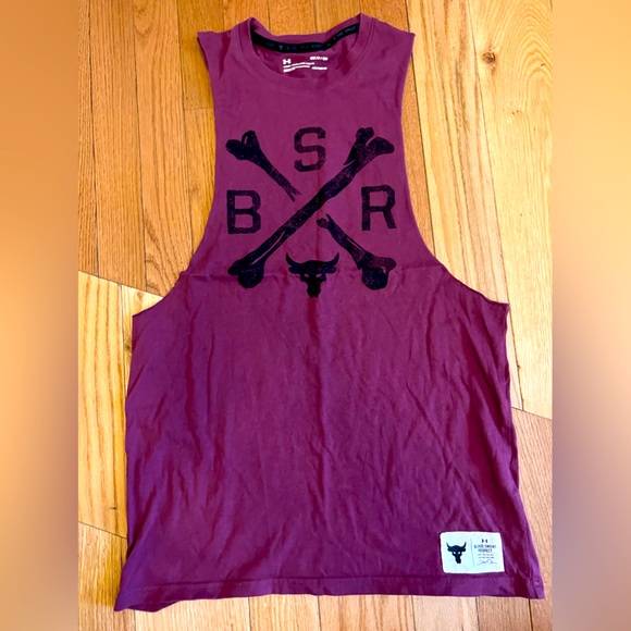 Under Armour Other - Under Armour Men’s Gym Tank Blood Sweat respect Maroon Bull small